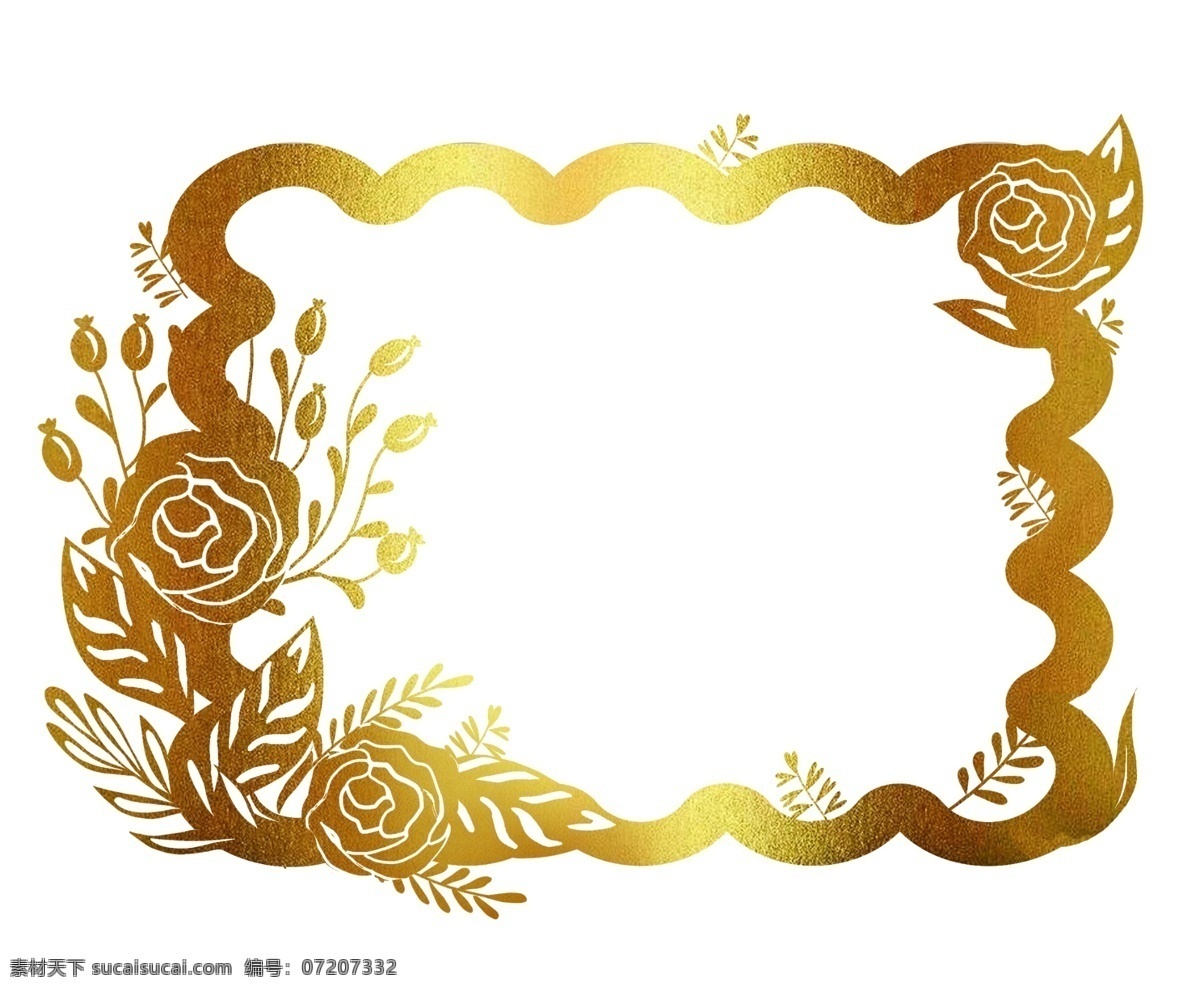 烫金 风格 玫瑰 花花草草 装饰 图案 烫金风格 装饰图案 花草 植物 边框 装饰图案边框