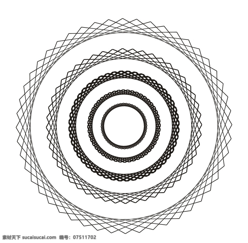 圆圈 无限循环 几何图形 一层一层包围 一层一层的圈 环形图状 不规则圆形 底纹边框 抽象底纹