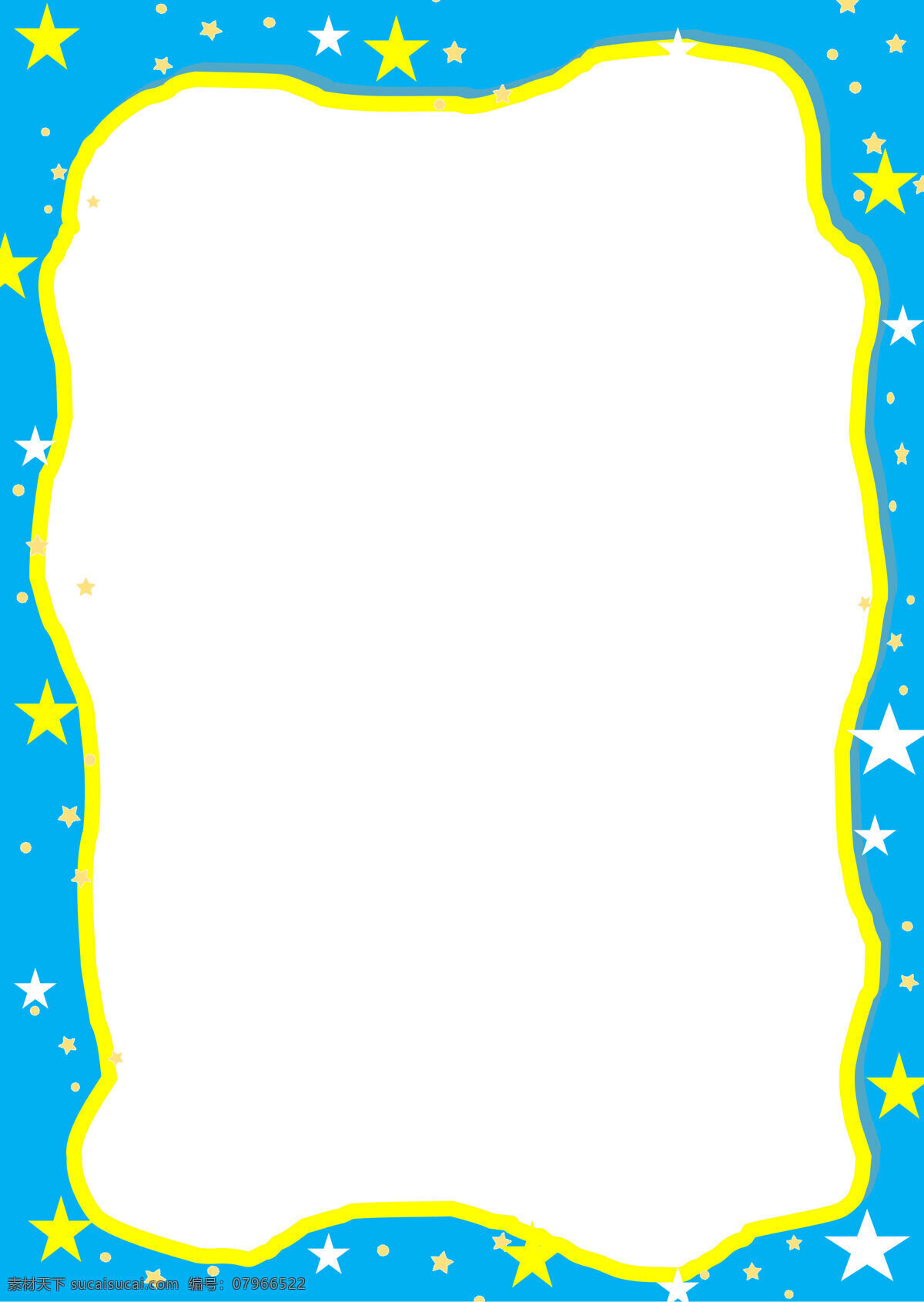 卡通 蓝色 星空 几何 边框 背景 底纹 手绘 儿童 底纹边框 边框相框
