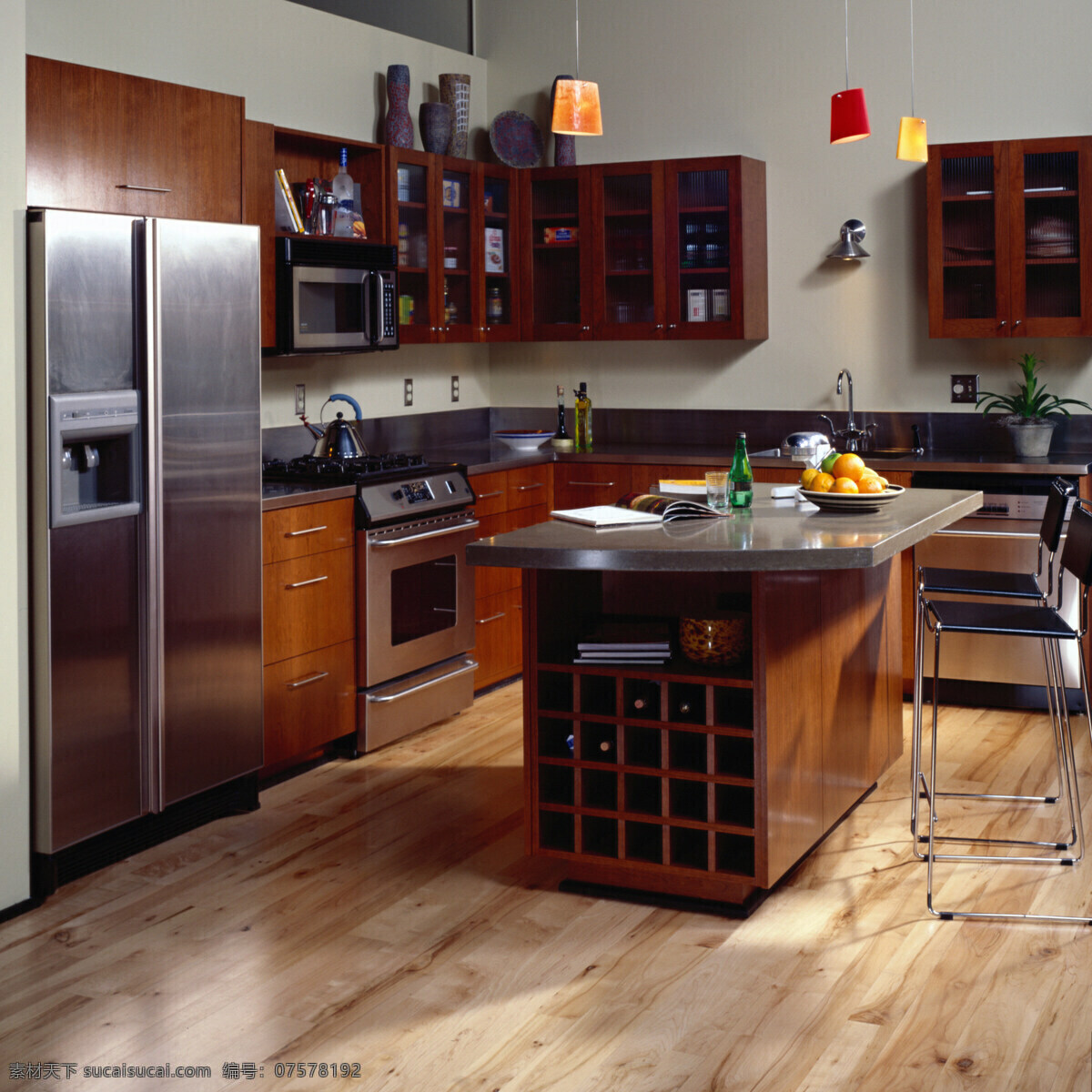 厨房 装潢 装修 室内装修 室内设计 室内装潢 木地板 洗手池 桌子 金属质感 环境家居