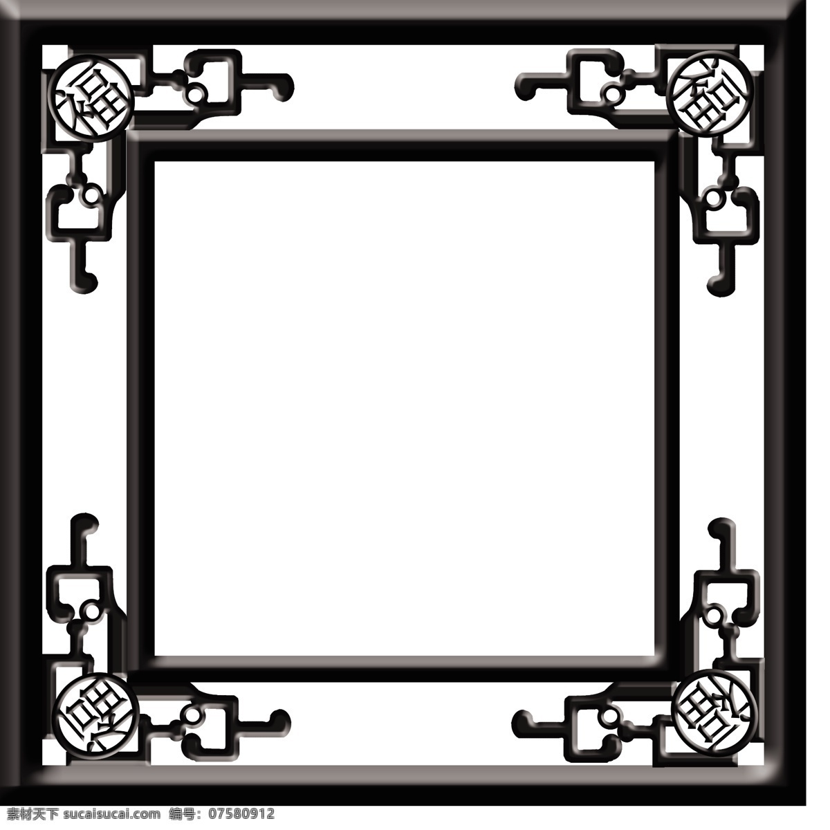 古典 相框 方形 韵律 黑色 实木 古董 架 相框模板 摄影模板 源文件