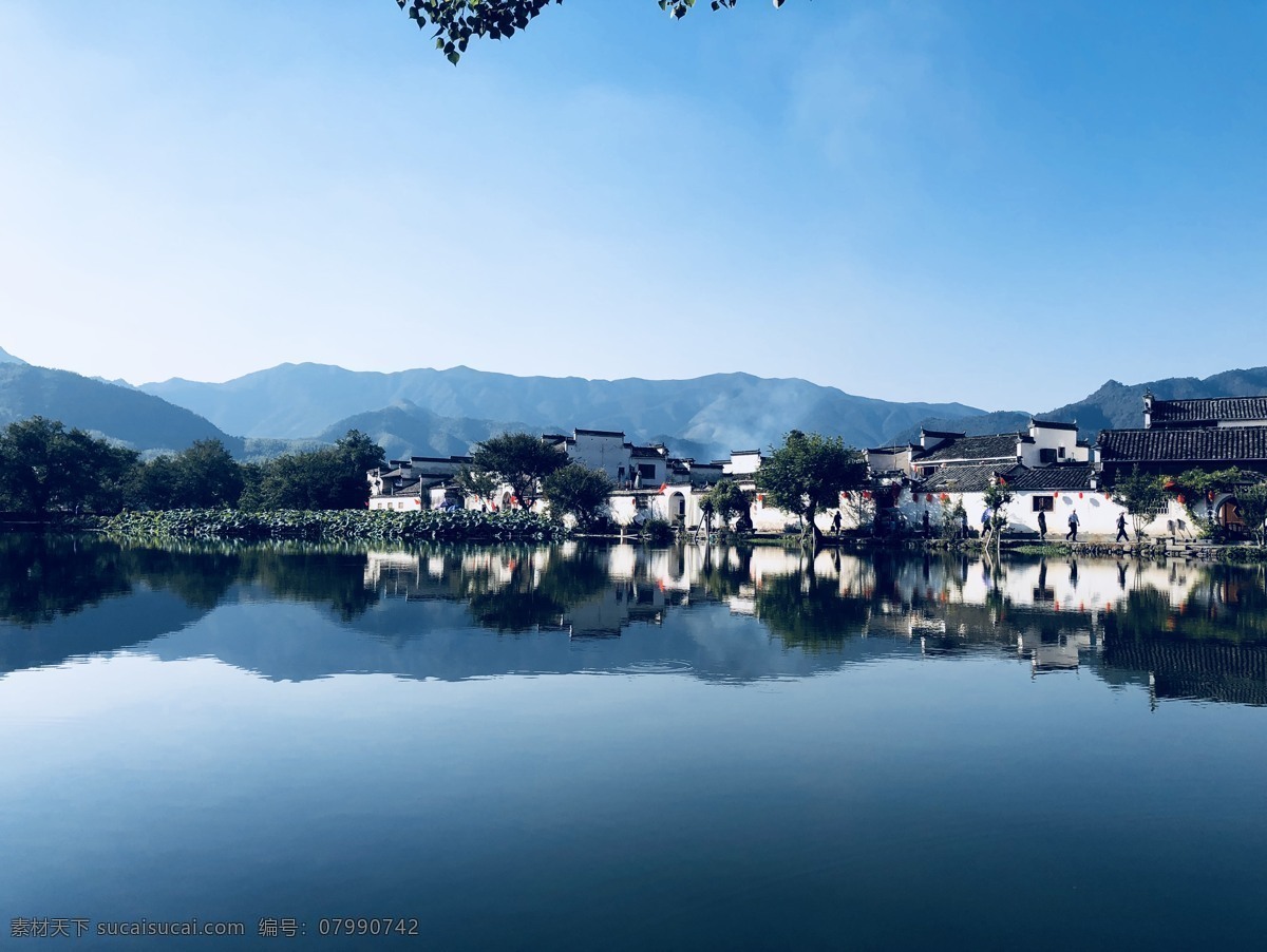 安徽宏村 最美宏村安徽 宏村 西遞 旅游 風(fēng)景湖面 徽派 山區(qū)風(fēng)景 自然景觀 風(fēng)景名勝