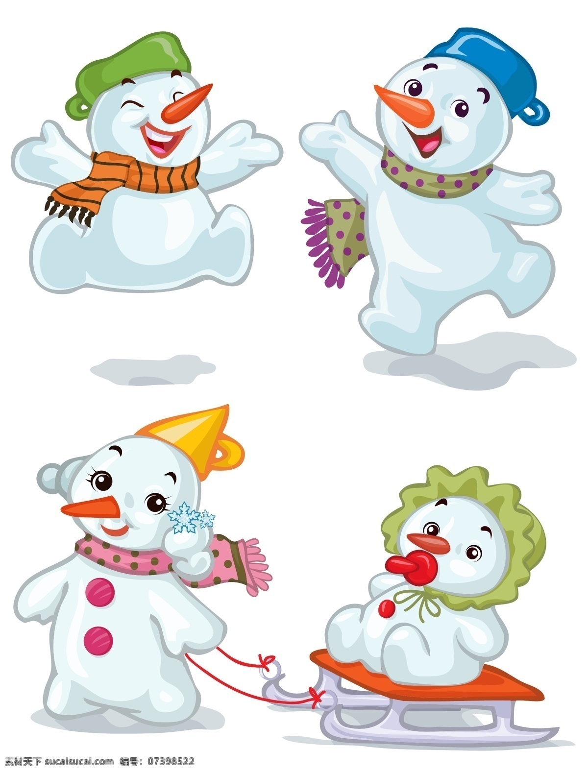 卡通 圣誕節(jié) 雪人
