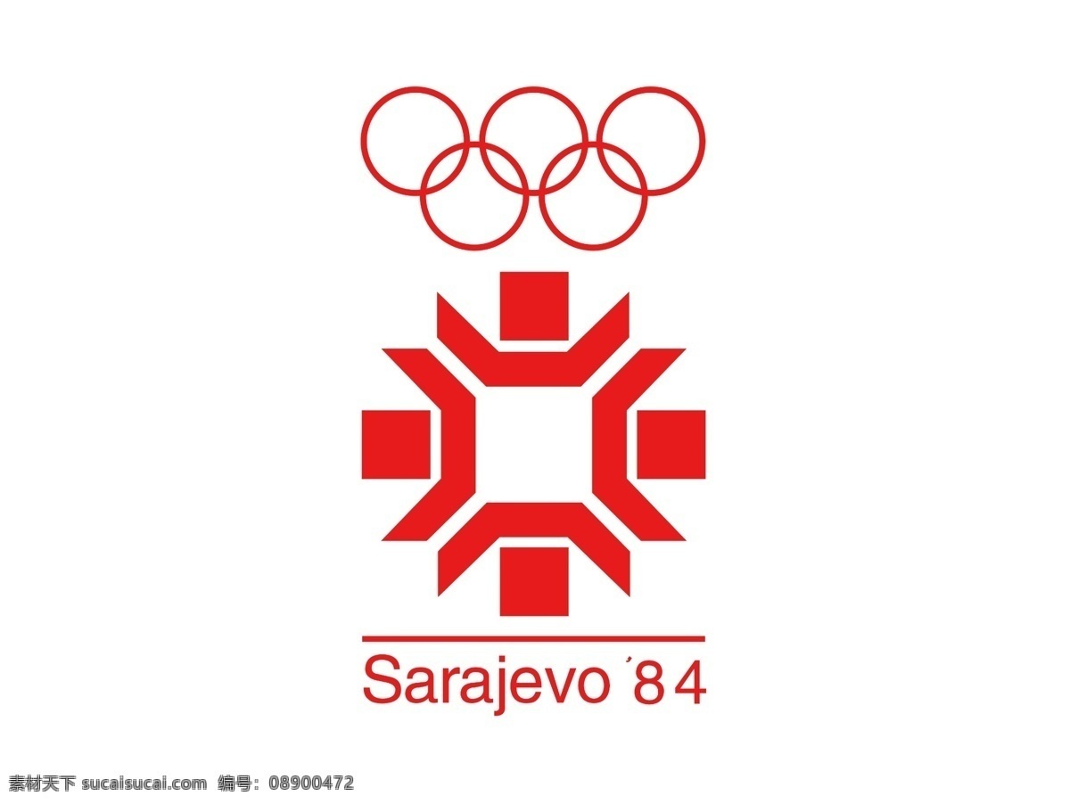 届 冬奥会 会徽 萨拉热窝 1984 年 奥运会 申奥 申奥会徽集锦 公共标识标志 标识标志图标 矢量
