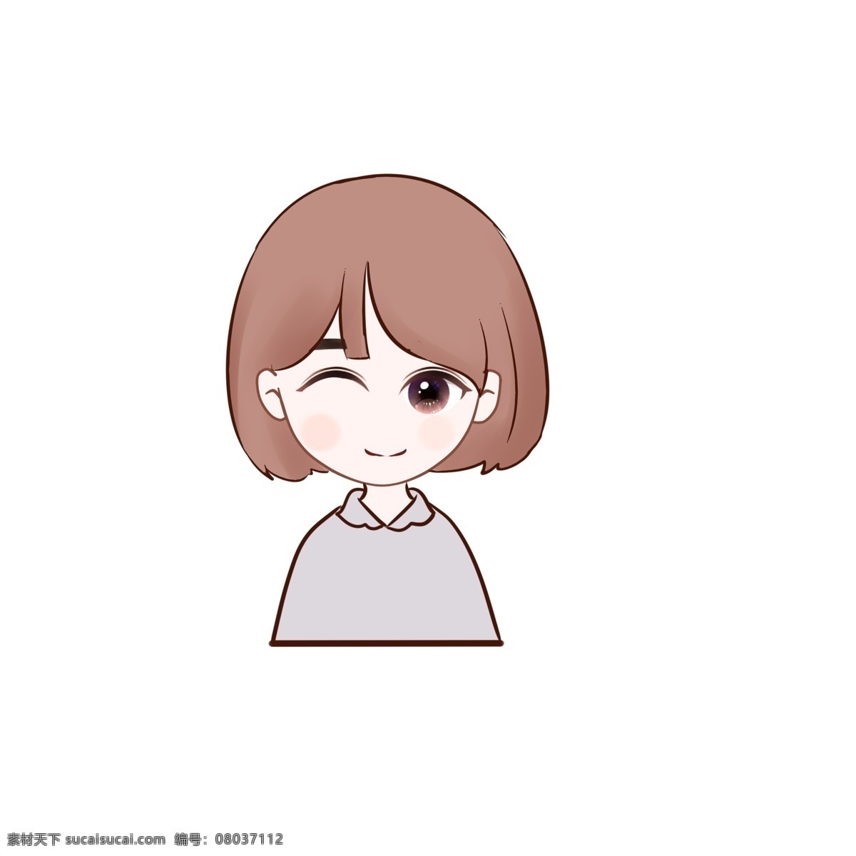 原創(chuàng) 可愛 q 版 少女 商用 元素 美麗 萌
