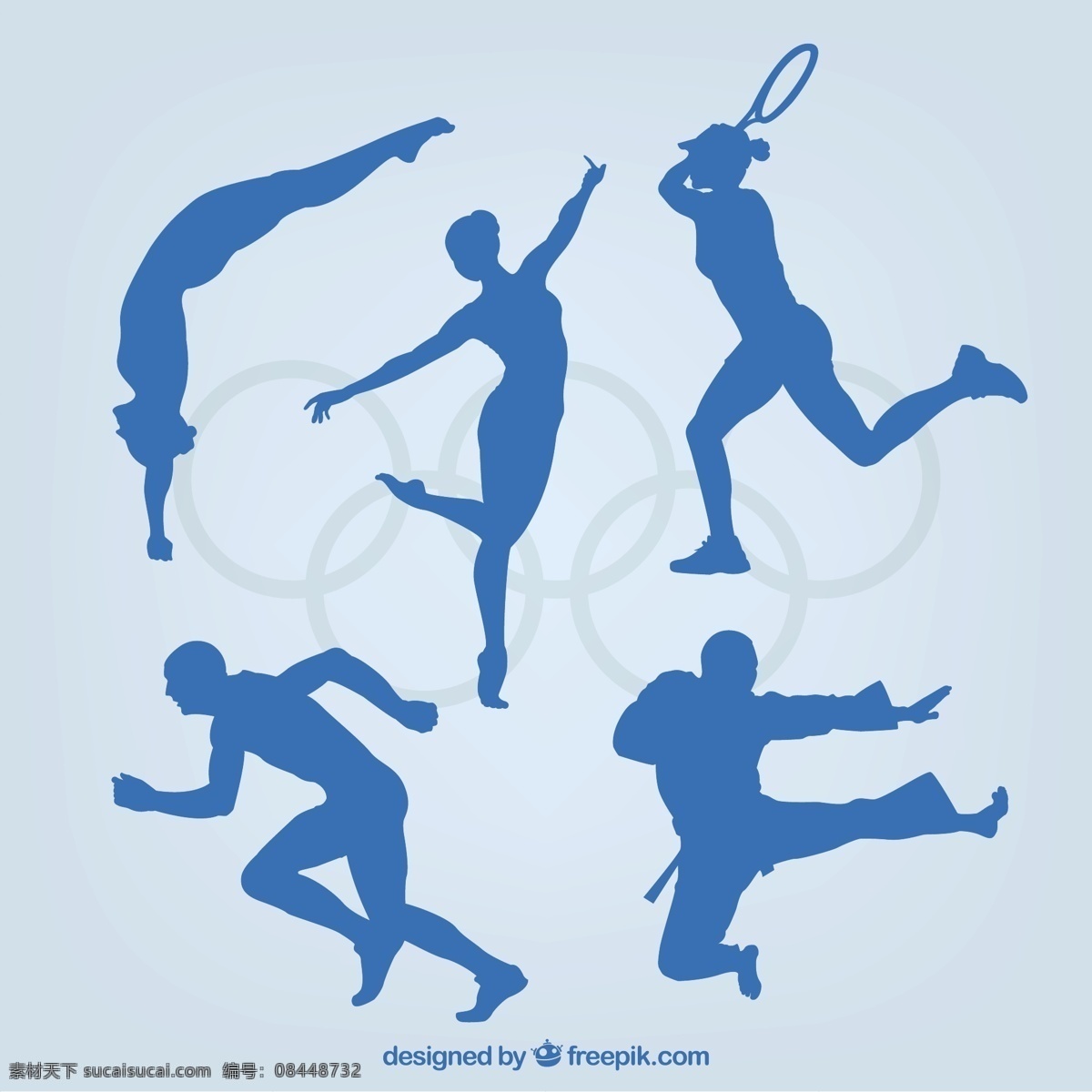 奥运 体育 人物 剪影 单杠 体操 网球 赛跑 武术 矢量 高清图片