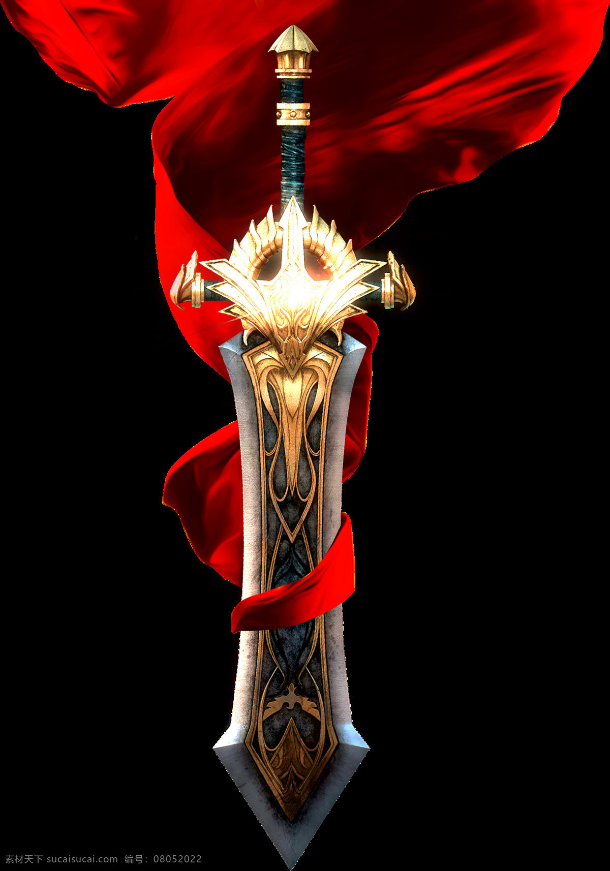 兵器宝剑红绸 宝剑 剑 宝剑红绸 兵器 军令状剑