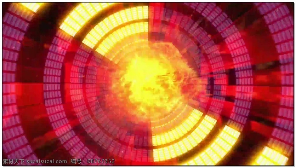 超 炫 时间 旅行者 视频 酷炫 通道 圆形 红色 燃烧 视频素材 动态视频素材
