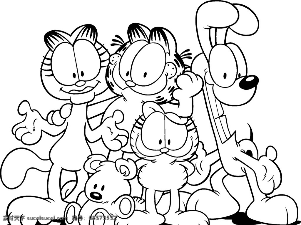 加菲猫图片 矢量 加菲猫 卡通 漫画 字母 图案 服装