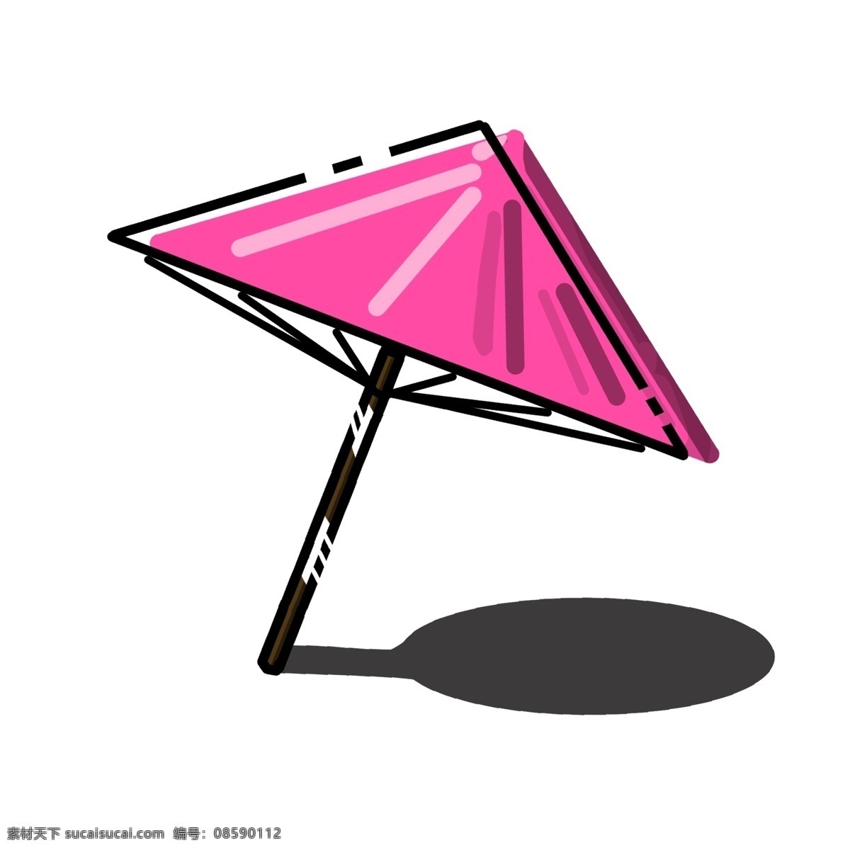 粉红 倾斜 meb 风格 雨伞 元素 粉红色 meb风格