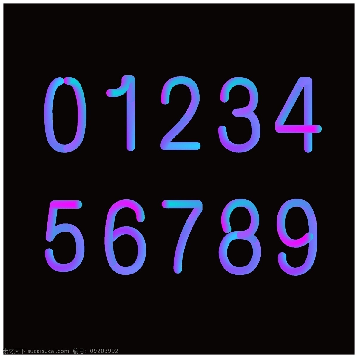 荧光数字 糖果数字 艺术数字 彩色数字 数字 艺术 渐变数字 倒计时数字 阿拉伯数字