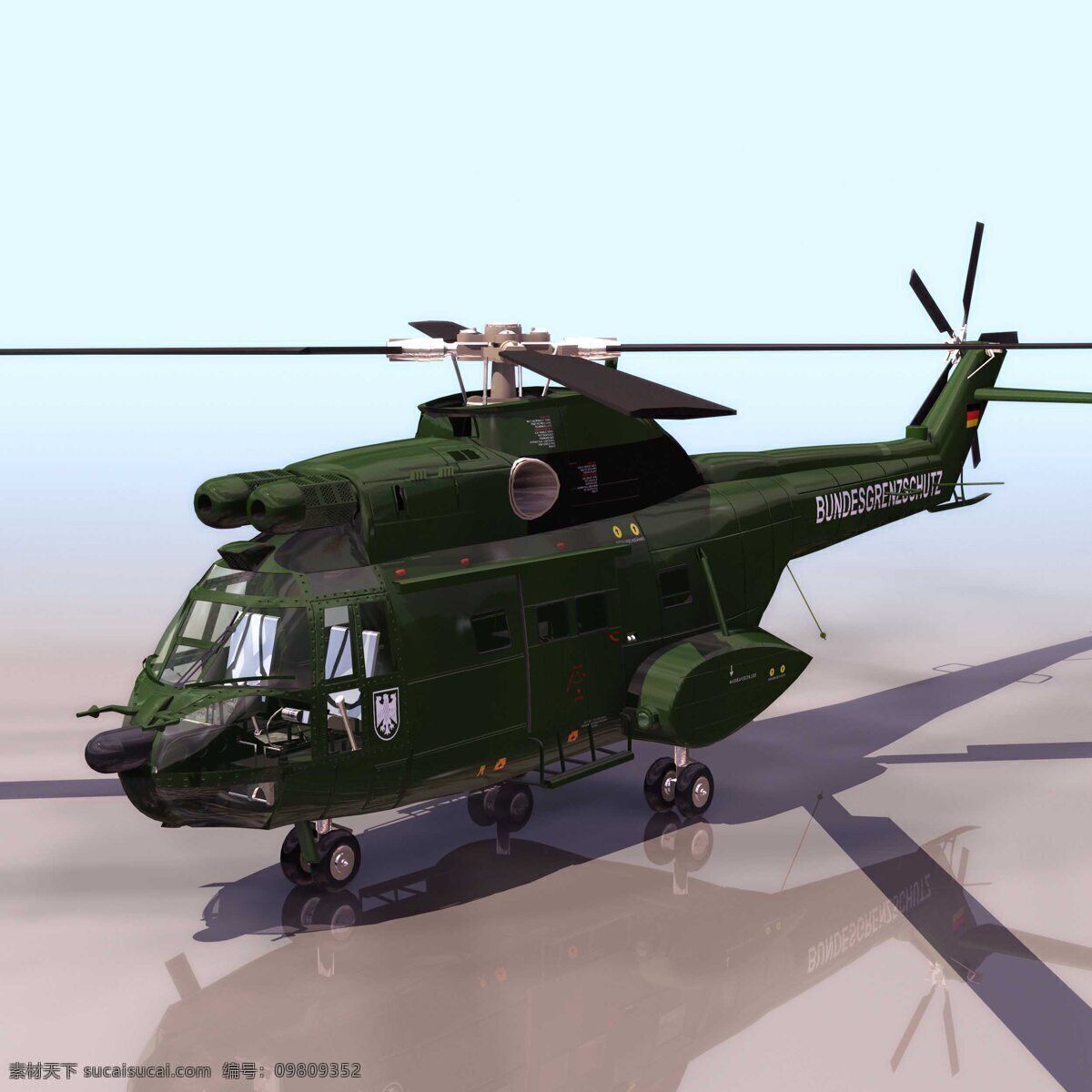 puma 美洲狮 直升机 军事模型 空军武器库 3d模型素材 其他3d模型