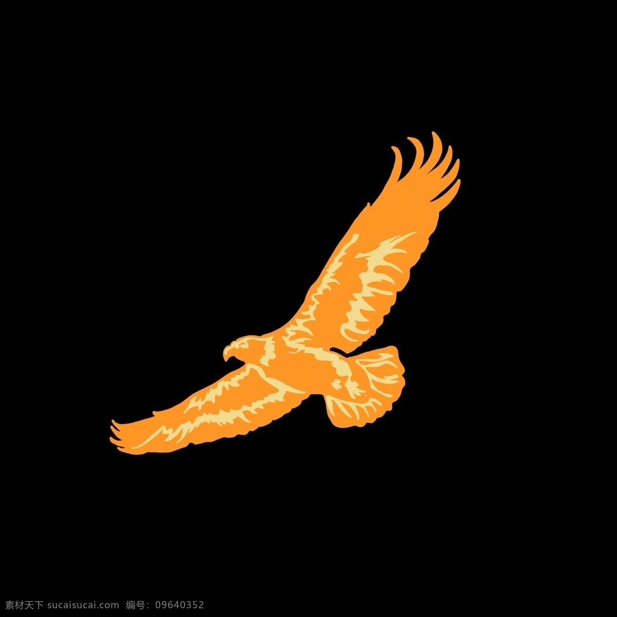 黄色老鹰剪影 黄色 色块 老鹰 翱翔 动物 飞行动物 卡通 简洁 简单 节约 线条 天空中飞翔 灵敏