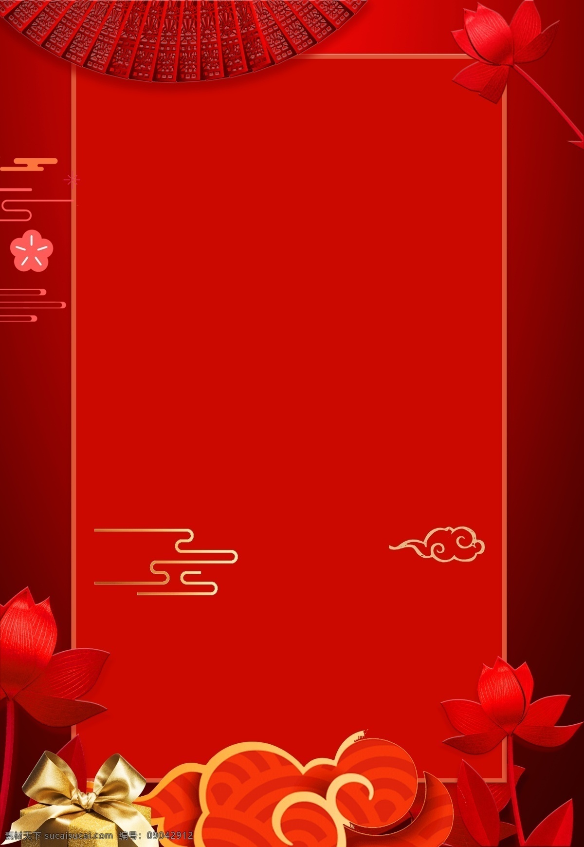 紅色 荷花 祥云 豬年 新春 背景 中國紅 春節(jié) 中國風(fēng) 新年背景 豬年素材 豬年背景 新年 豬年背景圖 新春海報(bào) 新年大吉 新年展板