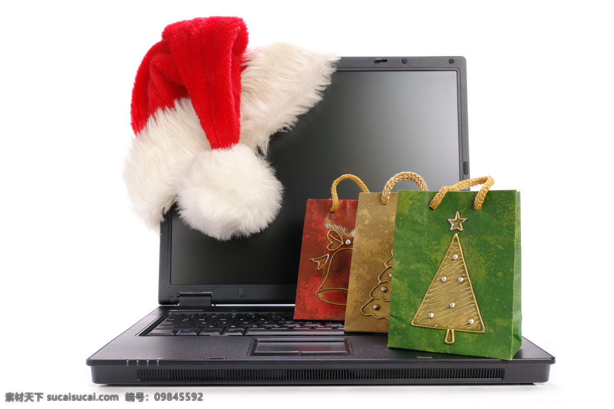 圣诞 购物袋 电脑 圣诞购物袋 包装袋 圣诞节 笔记本电脑 圣诞帽 包装设计 圣诞素材 节日素材 其他类别 生活百科