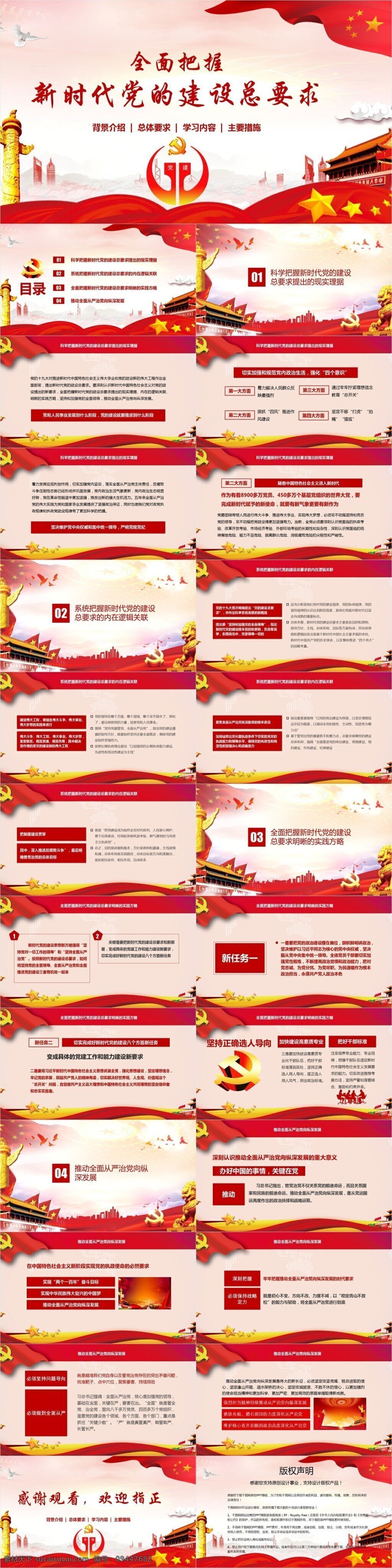黨政機(jī)關(guān) 黨建 培訓(xùn) 黨課 學(xué)習(xí) 模板 范本 背景介紹 從嚴(yán)治黨 黨的建設(shè) 黨和人民 黨建培訓(xùn) 黨課學(xué)習(xí) 事業(yè)發(fā)展 新時(shí)代 學(xué)習(xí)內(nèi)容