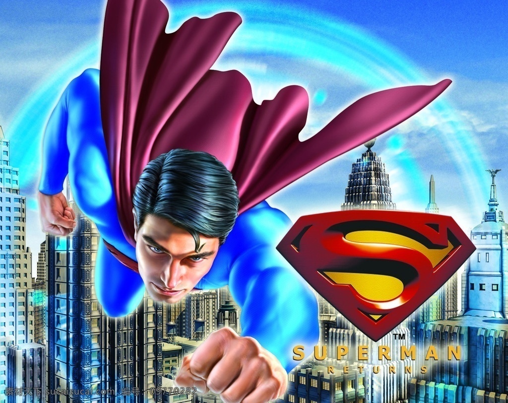 美国 漫画 英雄 人物 超人 superman cs4 分层图 独立人物 背景 图标 分层 源文件