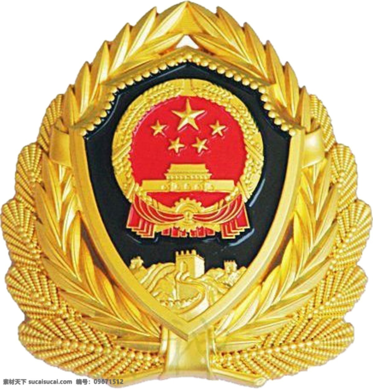 武警國徽 白色