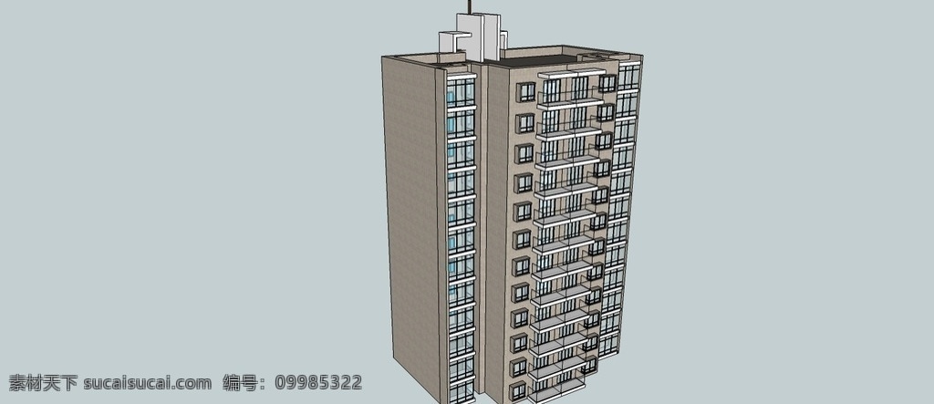 小 高层 su 模型 小高层 小区 楼房 3d设计 室外模型 skp