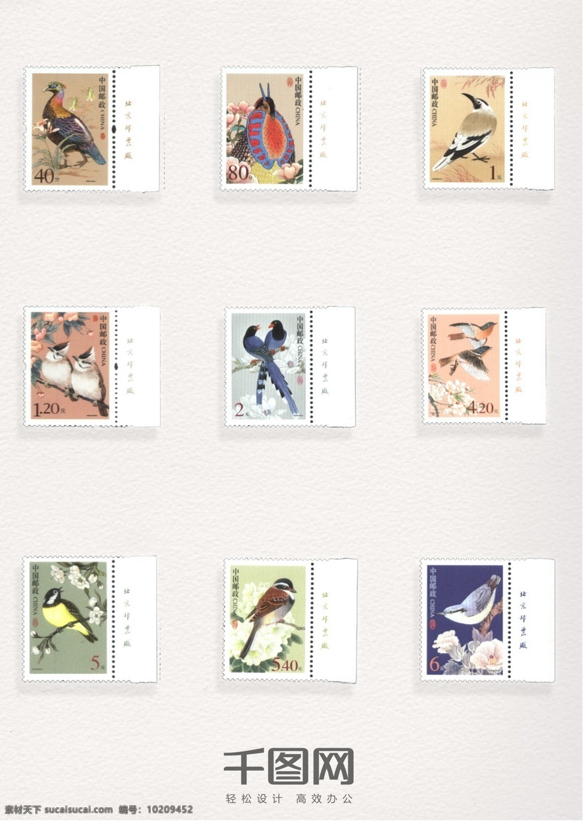 彩色 中國 鳥 團 郵票 元素 裝飾 中國鳥郵票 鳥圖案 卡通鳥 郵票元素 郵票圖案 郵票裝飾元素 彩色郵票