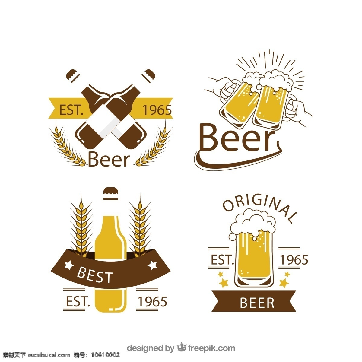 创意 啤酒 标签 生啤酒 原液 大麦 条幅 酒杯 源文件 矢量 高清图片