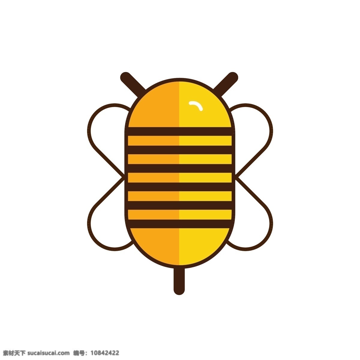 蜜蜂 小蜜蜂 蜜蜂图标 昆虫 黄色昆虫 飞虫 分层