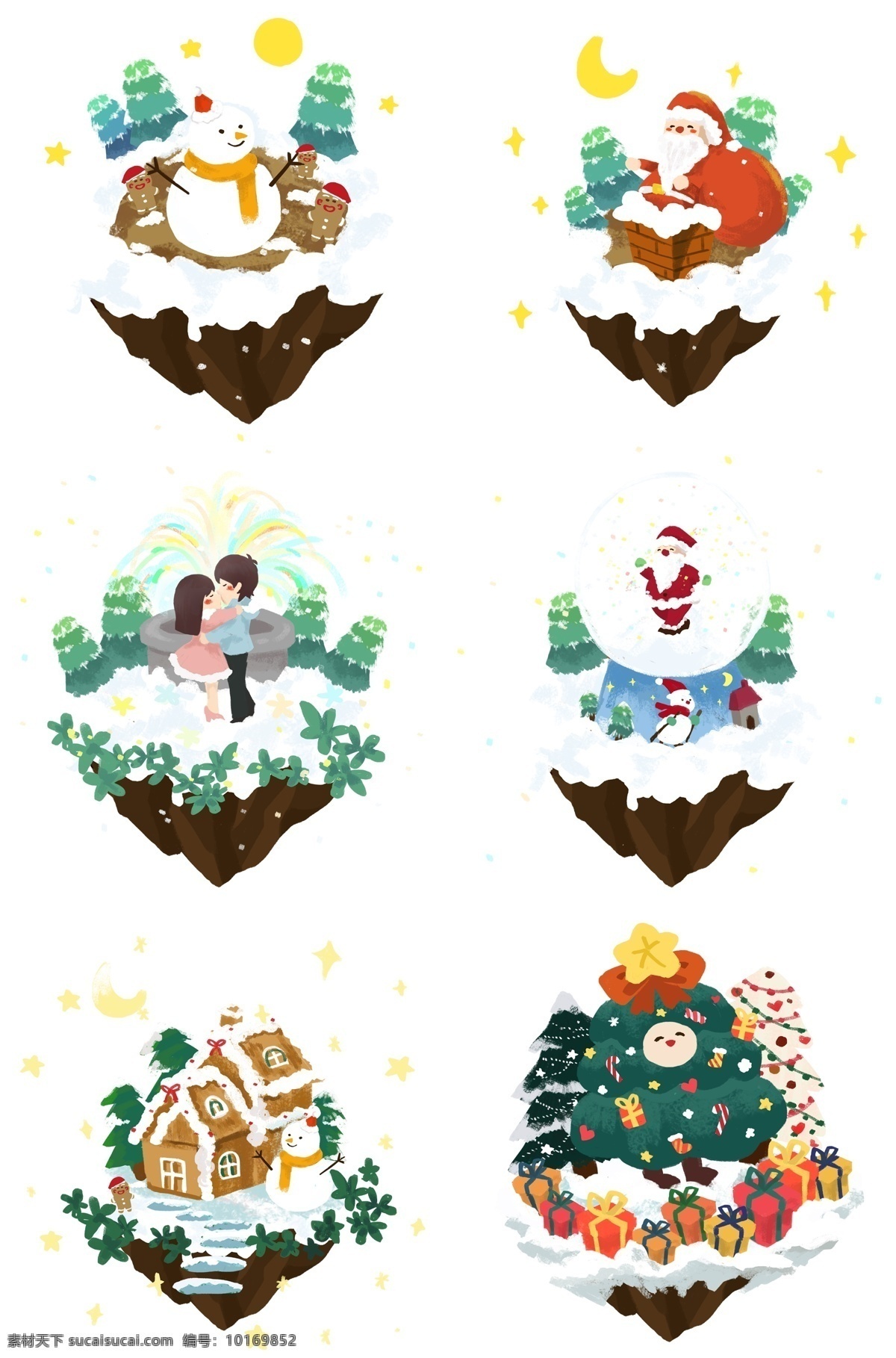 圣誕 山 夜 場(chǎng)景 圣誕老人 圣誕山 圣誕戀愛(ài) 雪花球 雪人 姜餅人 送禮物 禮物 雪堆 蝴蝶結(jié) 煙囪 圣誕場(chǎng)景
