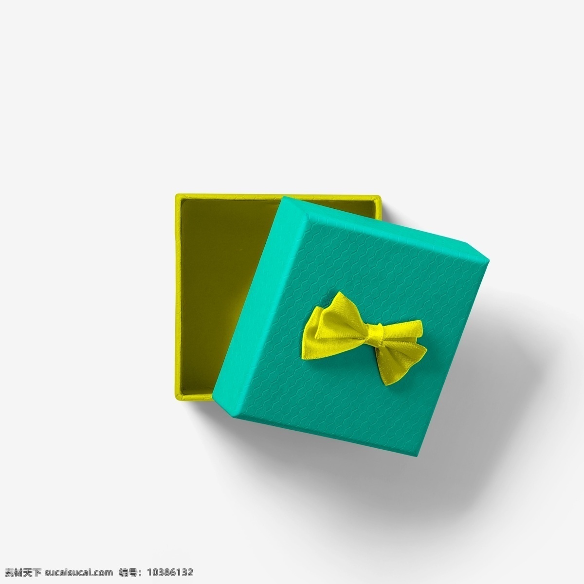精美 礼品盒 源文件 绿色 打开盖子 蝴蝶结 手工 装饰图案