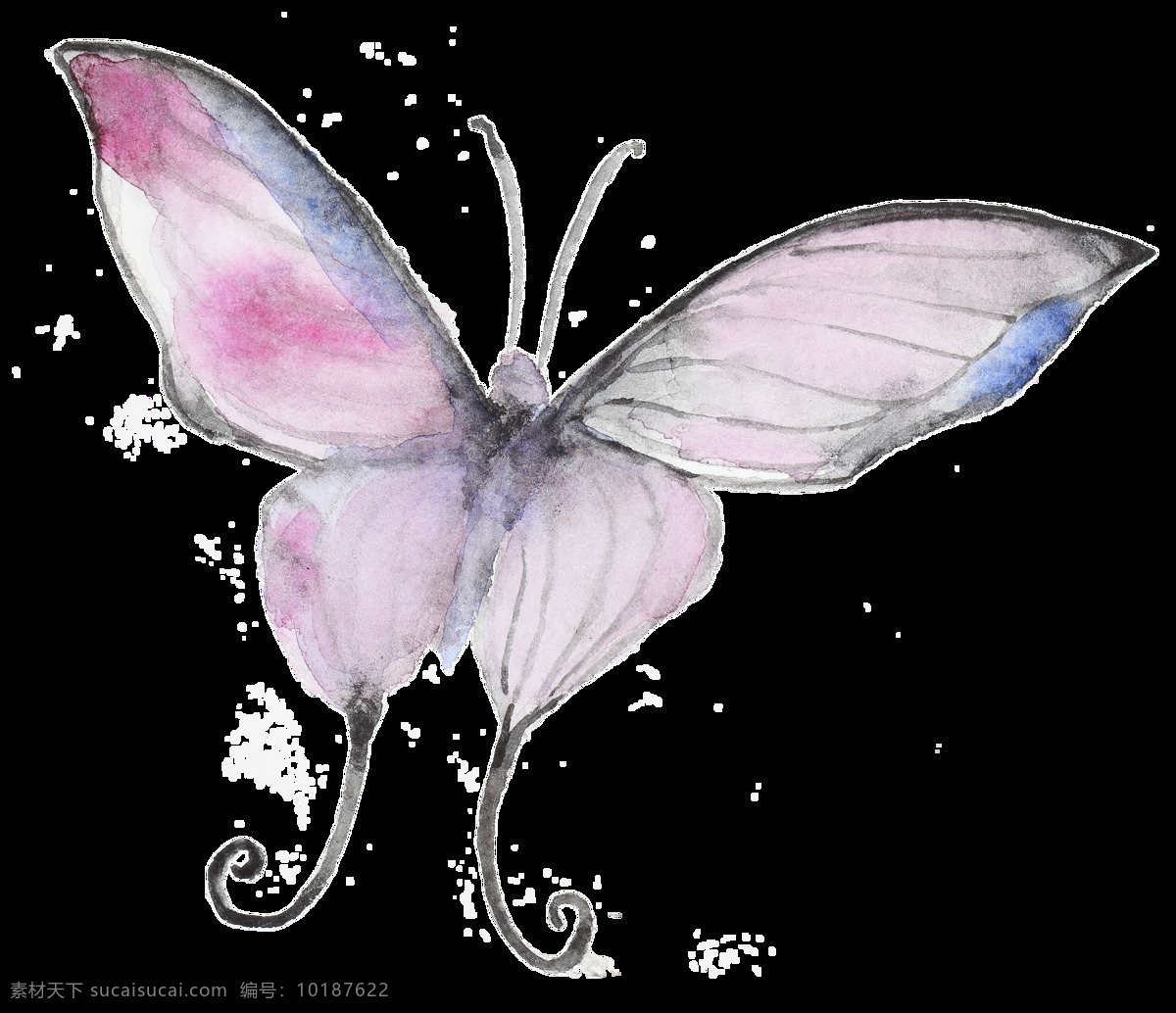 艺术 蝴蝶 卡通 透明 装饰 动物 飞舞 透明素材 免扣素材 装饰图案
