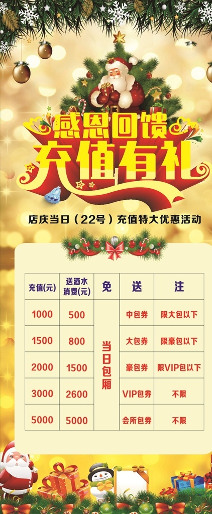圣誕充值有禮 開業(yè)海報(bào) 開業(yè) 展架 圣誕 元旦 酬賓 鉅惠 雙節(jié)鉅惠 開業(yè)酬賓 充值有禮 圣誕鉅惠 元旦有禮 圣誕老人 圣誕花環(huán) 禮盒 煙花 展板模板 矢量