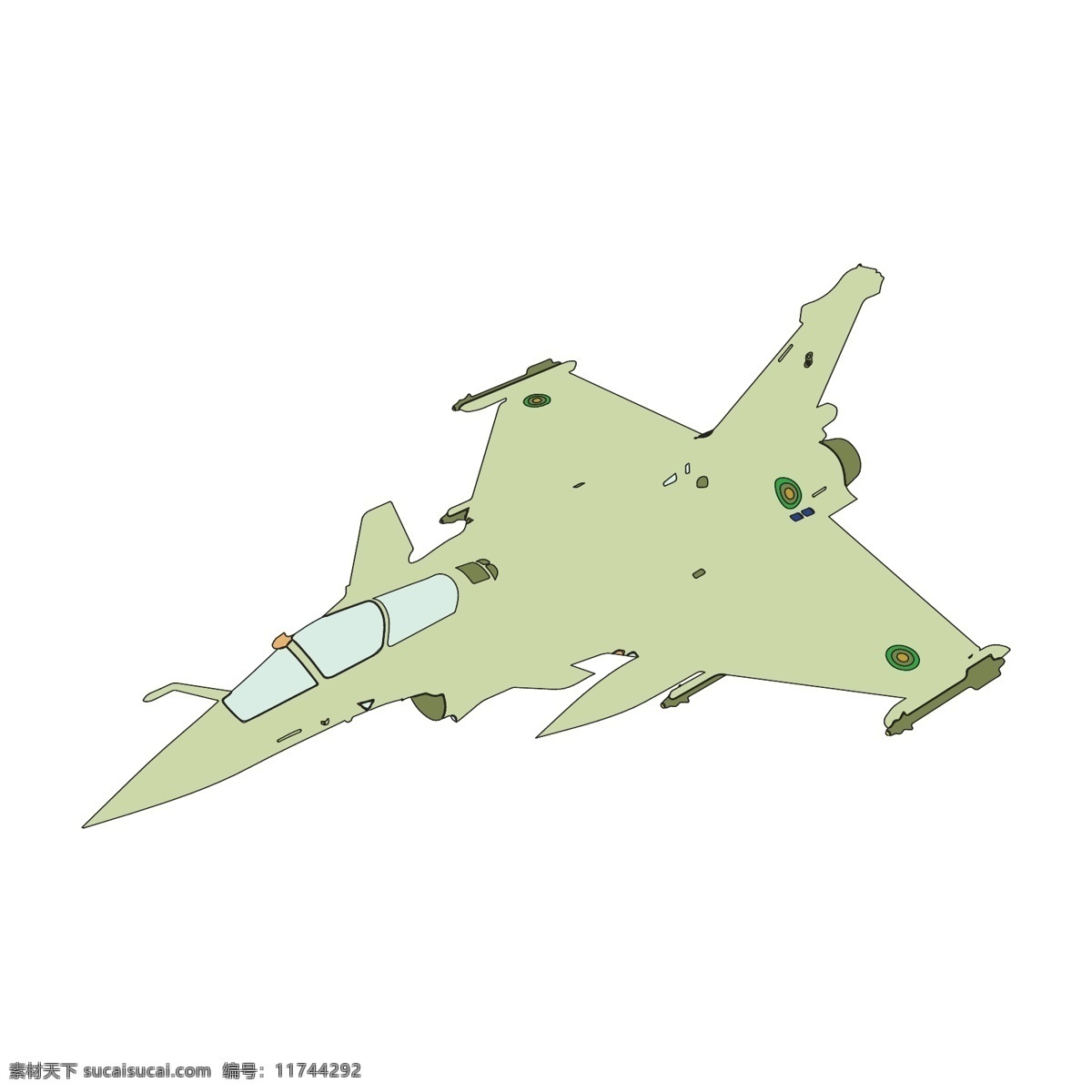 简约 扁平 卡通 建军节 飞机 战斗机 手绘 元素 解放军 空军 轰炸机