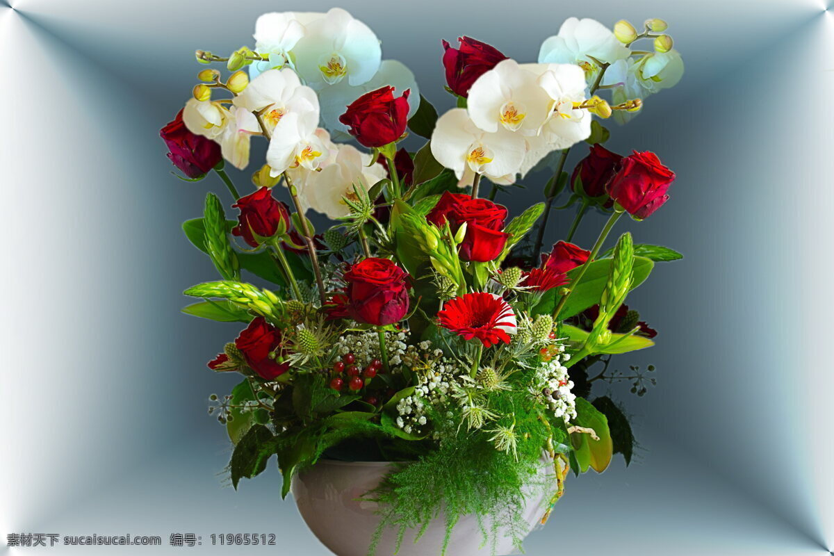 創(chuàng)意插花 插花 鮮花 花朵 花卉 花草 紅花 白色花朵 紅色花朵 綠葉 蝴蝶蘭 玫瑰花 花盆 唯美花朵 靜物插花 生物世界