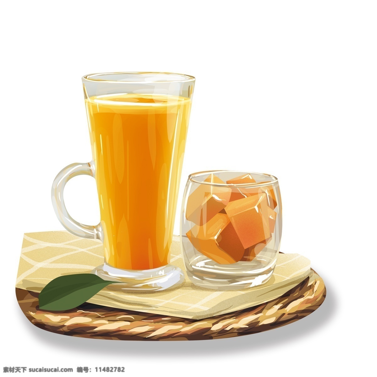 美味 水果 饮料 图案 橙汁 手绘 元素 水果饮料 餐饮 美食 设计元素 元素装饰 psd元素 免抠元素 生物静物 芒果汁
