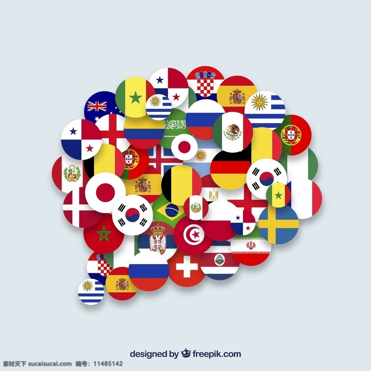 国旗 组合 语言 气泡 德国 韩国 日本 瑞士 法国 新西兰 矢量 高清图片