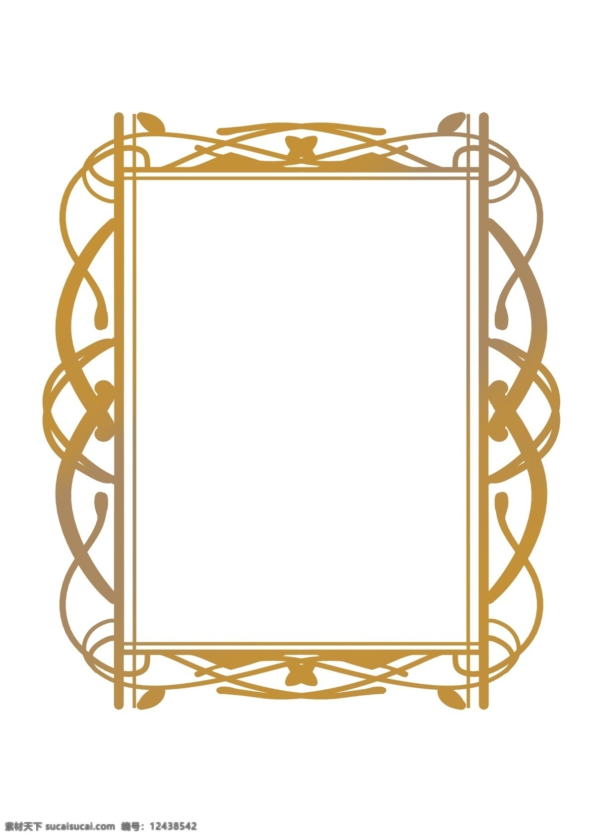 金色 四边形 欧式 边框 金色的边框 欧式边框 欧式花藤边框 欧式风格 装饰 花纹 复古金色