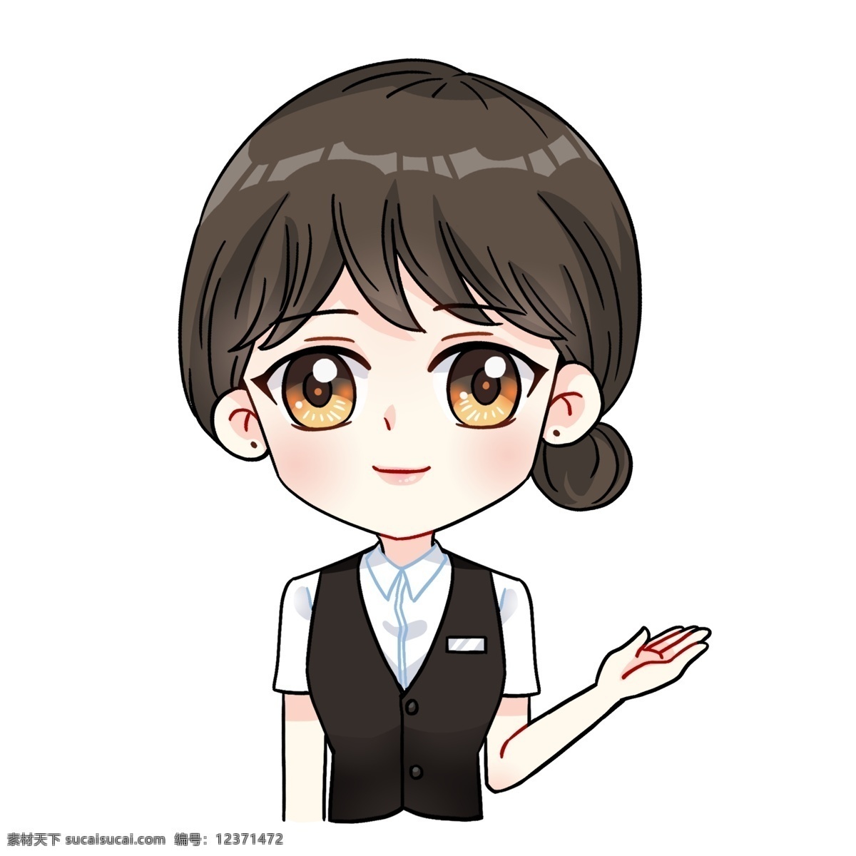 q 版 銀行 女 員工 服務(wù)員 大堂 經(jīng)理 q版 卡通 銀行女員工 大堂經(jīng)理 柜臺員 服務(wù) 職業(yè) 卡通形象 卡通人物 免摳 免摳元素