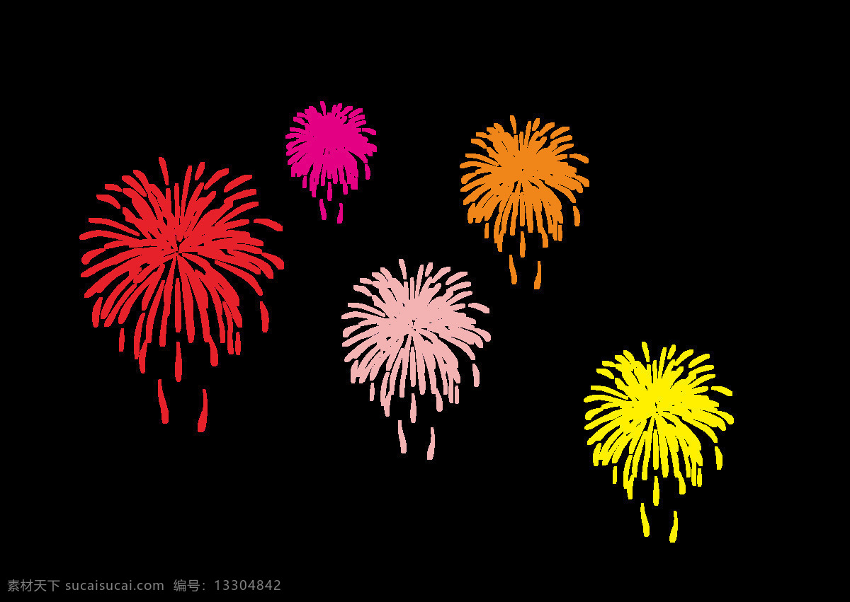 彩色 煙花 裝飾 元素 png元素 節(jié)日 免摳元素 透明元素 中國(guó)風(fēng)