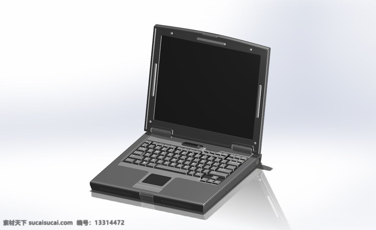 戴尔 m60 笔记本 电脑 机械设计 3d模型素材 电器模型