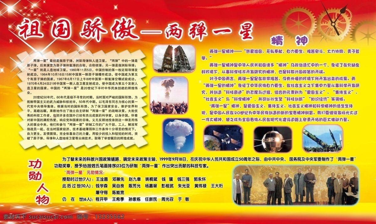 两弹一星 祖国骄傲 两弹元勋图片 历史发展 校园文化 学校展牌 展板模板
