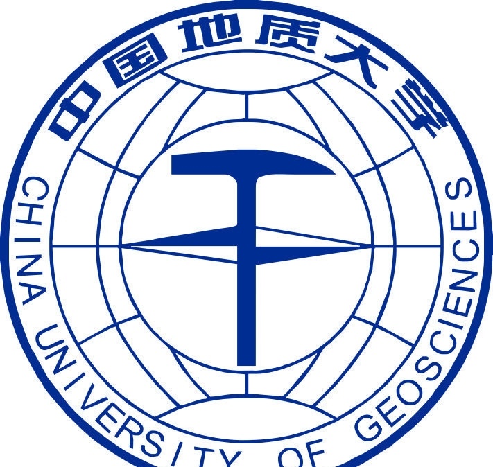 中国地质大学 校徽 地大 罗盘 锤子 放大镜 地球 小图标 标识标志图标 矢量