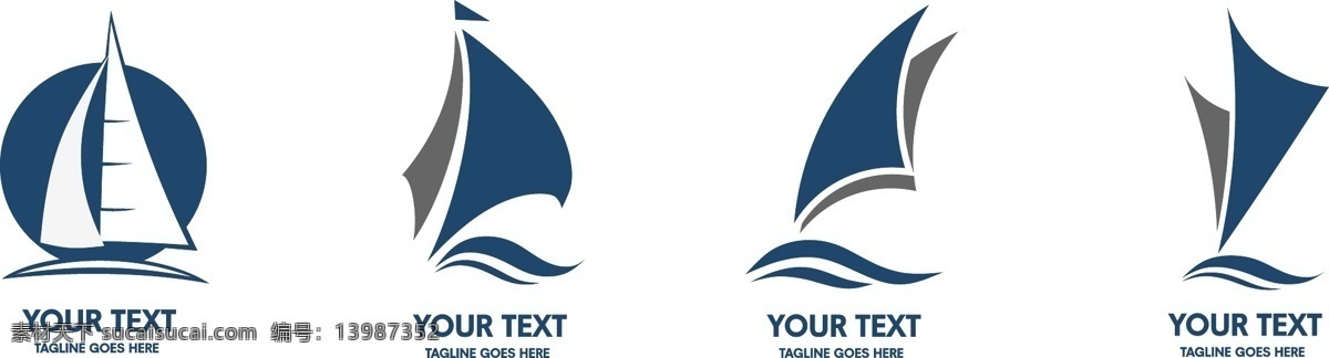 l 帆船 ogo 矢量图 logo设计 logo 个性化 标志图形 白色