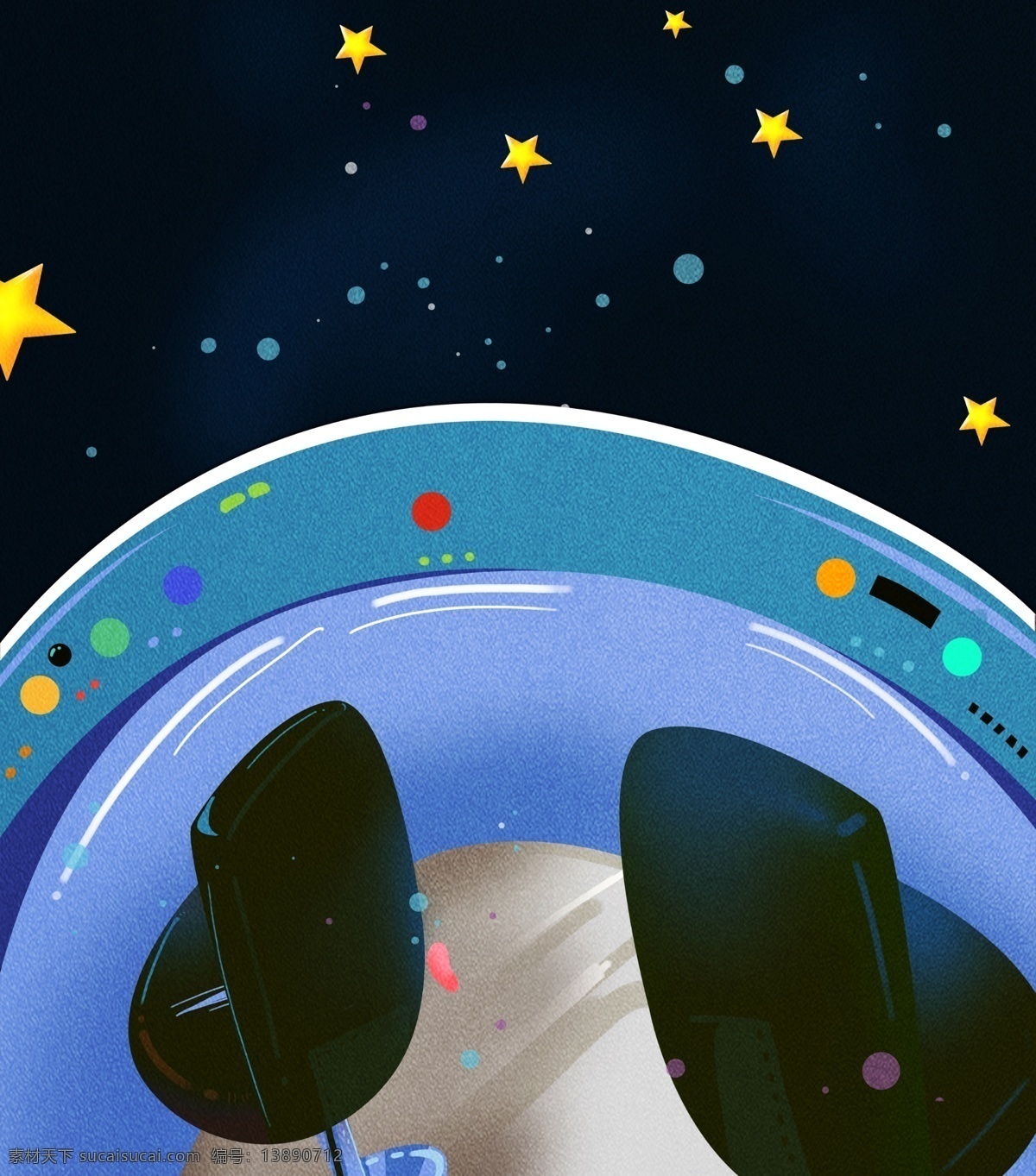 卡通 可爱 宇宙 太空舱 背景 广告背景 手绘背景 卡通背景 插画背景 星空背景 宇宙插画