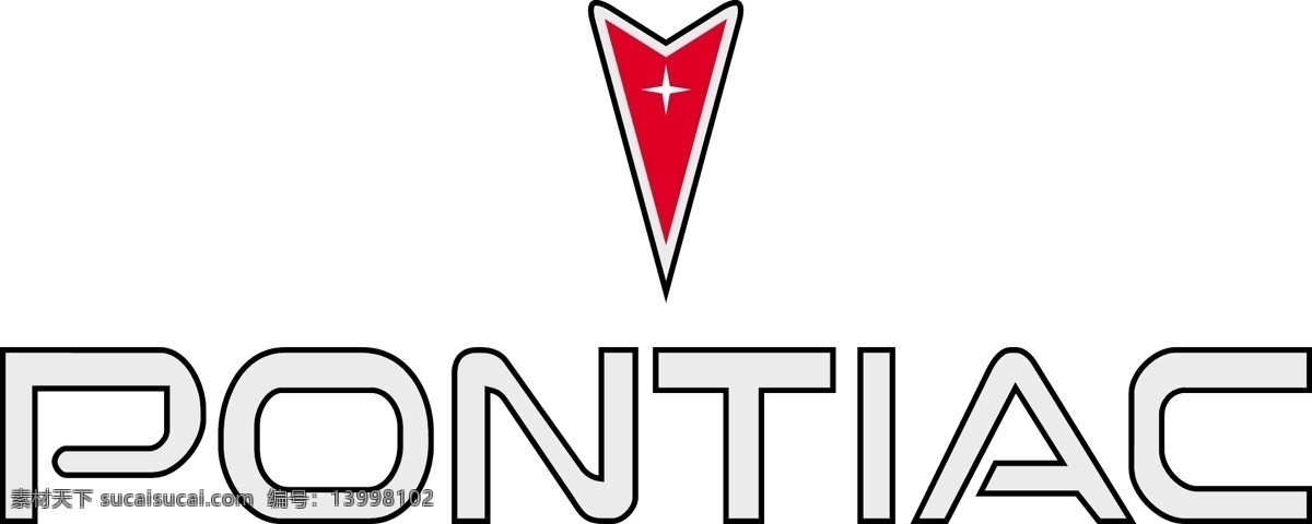 庞蒂克 庞蒂 克 logo2 红色