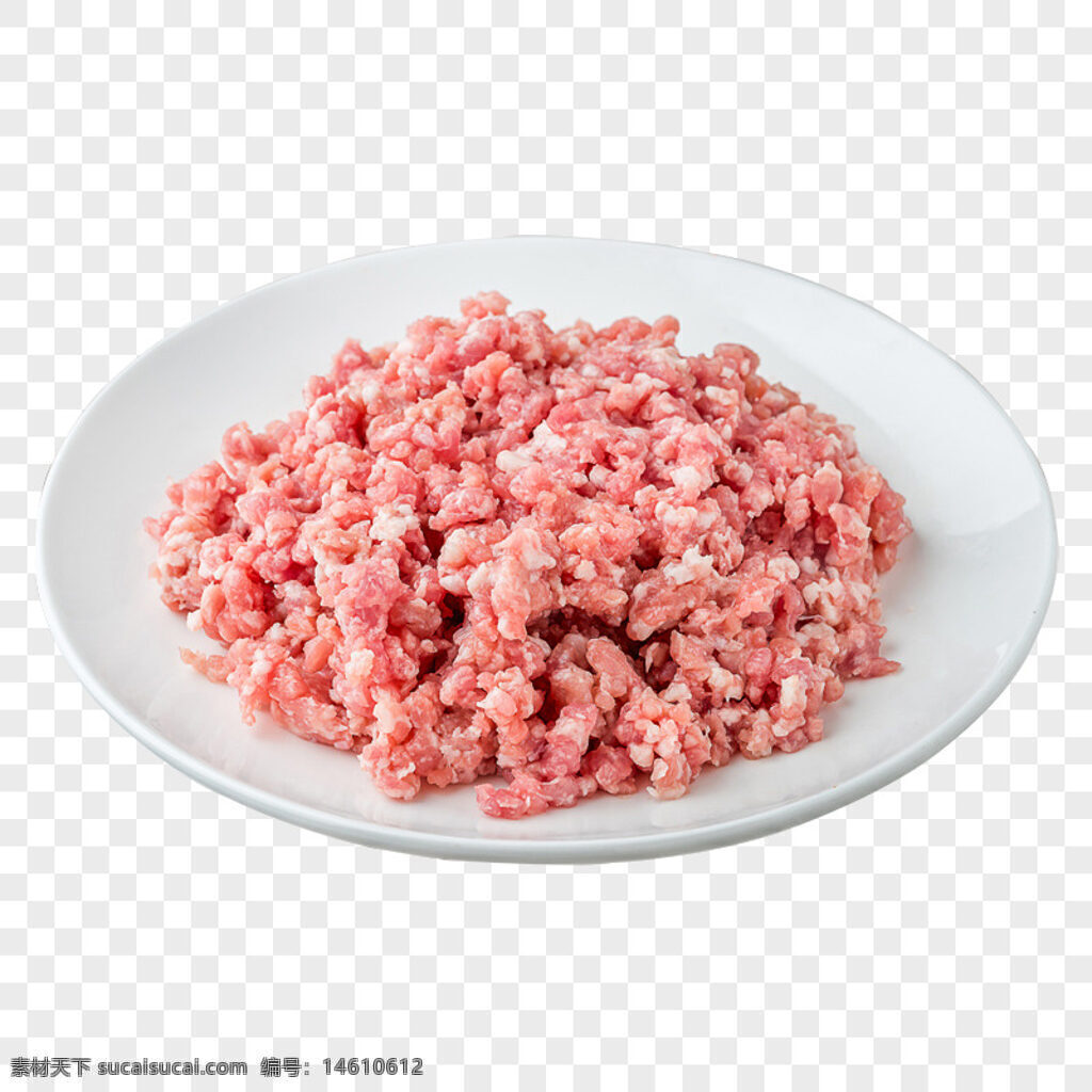 豬肉餡 絞肉 生肉 新鮮食材 豬肉 肉類食材 烹飪食材 家庭烹飪 肉餡 白盤(pán)子 生鮮食品 中式料理 肉類加工
