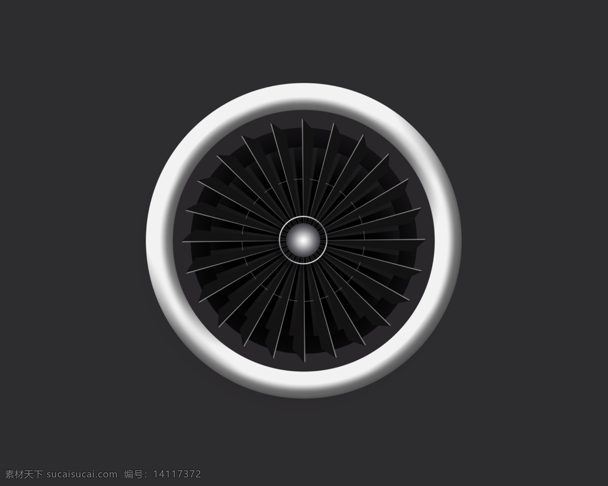 飞机引擎 转轮 飞轮 轮胎 轮轴 圆轴 转盘 圆盘 微拟物 拟物 拟物图标 icon 分层