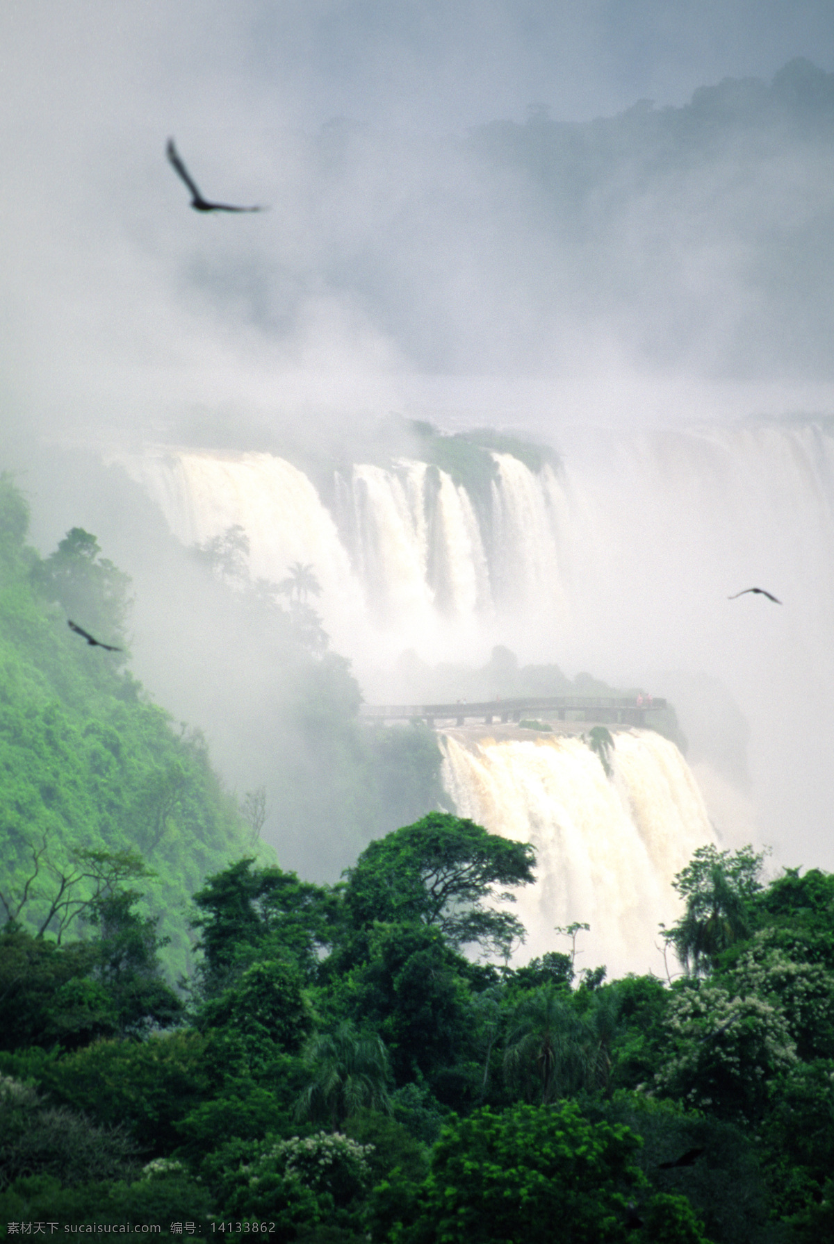 热带雨林 瀑布 高清 壮观 风光 景色 美景 美丽风景 摄影图 高清图片 自然风景 自然景观 黑色