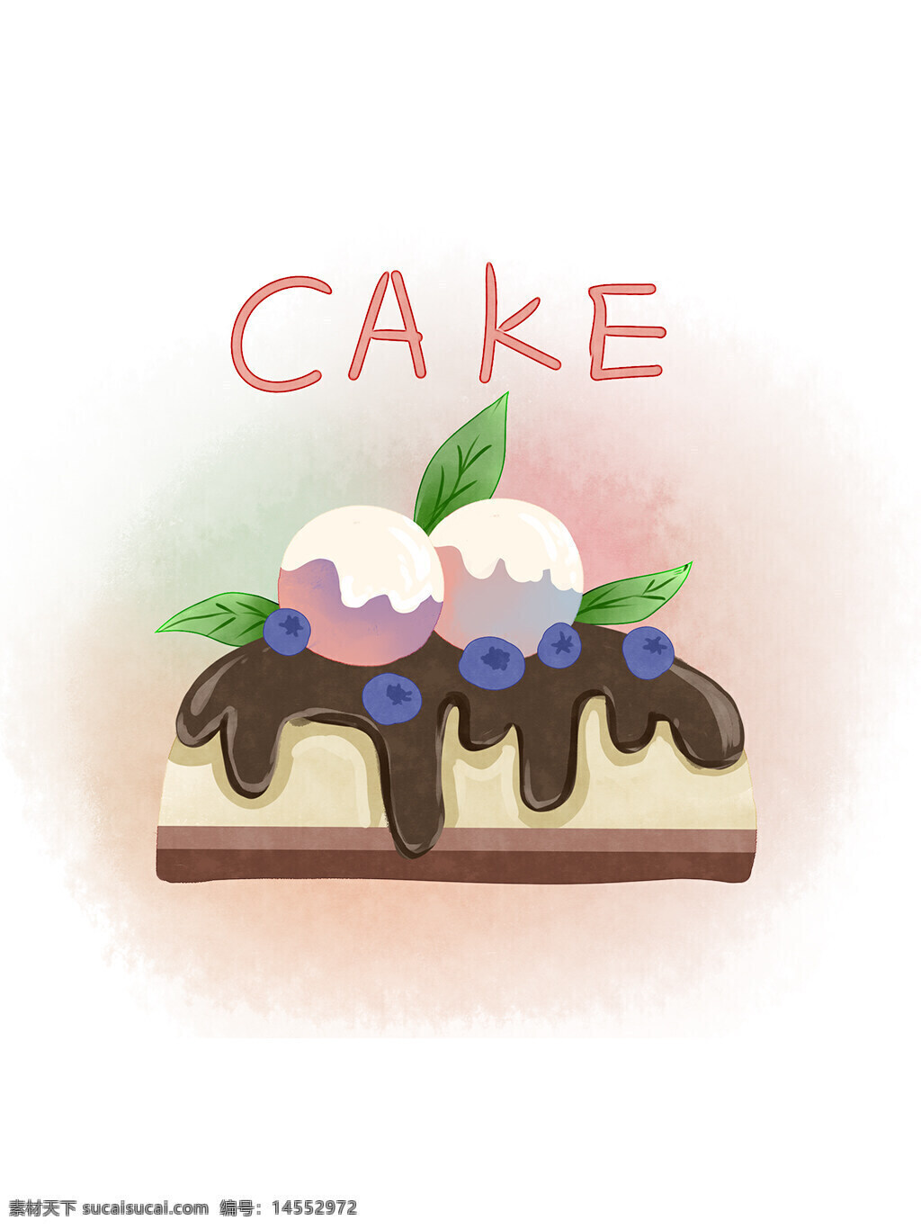 冰淇淋球 蛋糕 甜点 甜品 cake