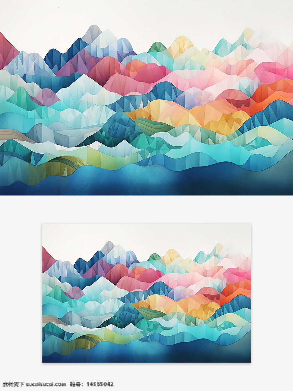 抽象 彩虹渐变 设计 创意背景 设计背景 大气山峰