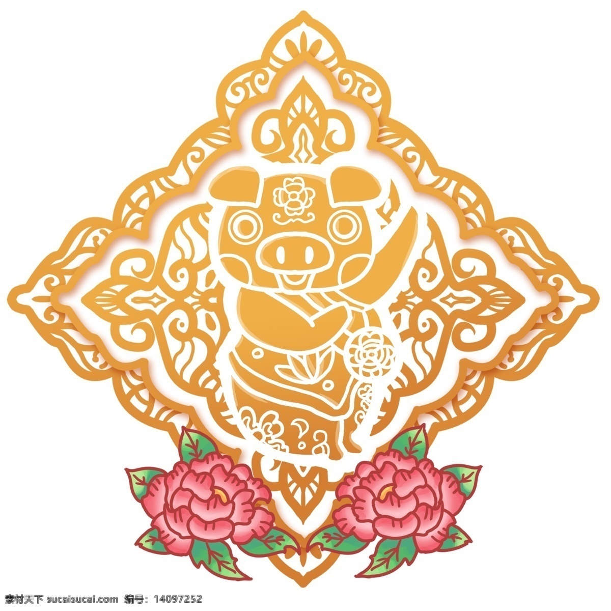 金 豬 喜慶 元旦 剪紙 金豬 擬人豬 新春剪紙 立體 豬年 新禧 新年 恭喜 賀喜 新春佳節(jié) 新春 春節(jié) 假期 節(jié)日 開心 2019年 過新年 迎新春