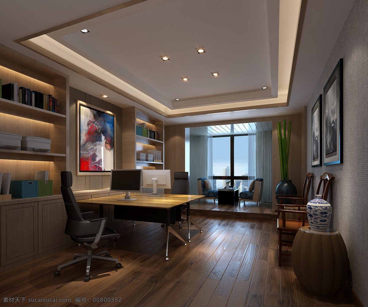 中式 沉稳 凝练 风格 办公室 装修 效果图 凝练型 沉稳风格 办公室装修 高清大图